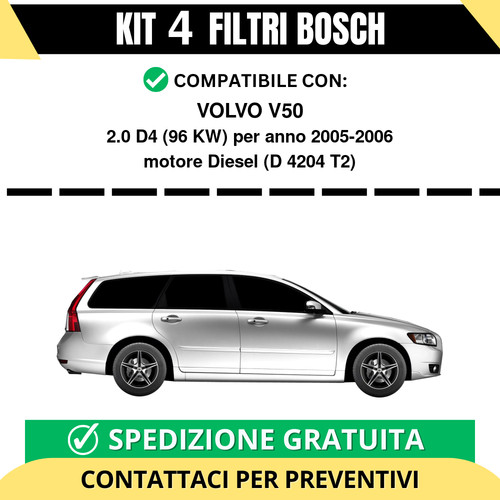 Kit filtri bosch volvo - kit, v50