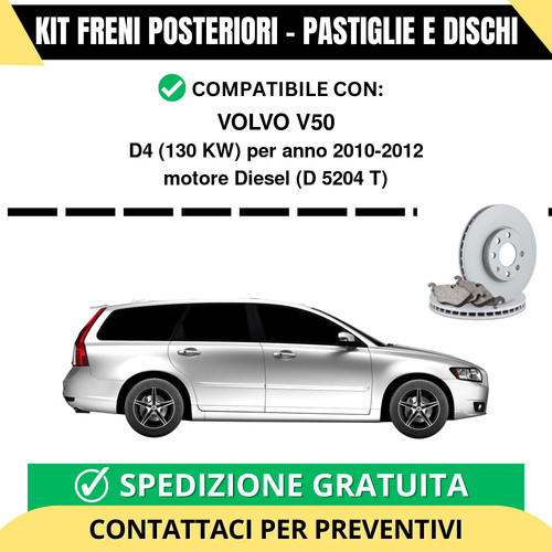 Kit freni posteriori per volvo - freni,